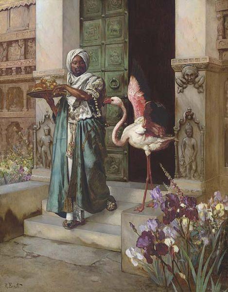 Rudolf Ernst Entering the Palace Gardens oil painting picture